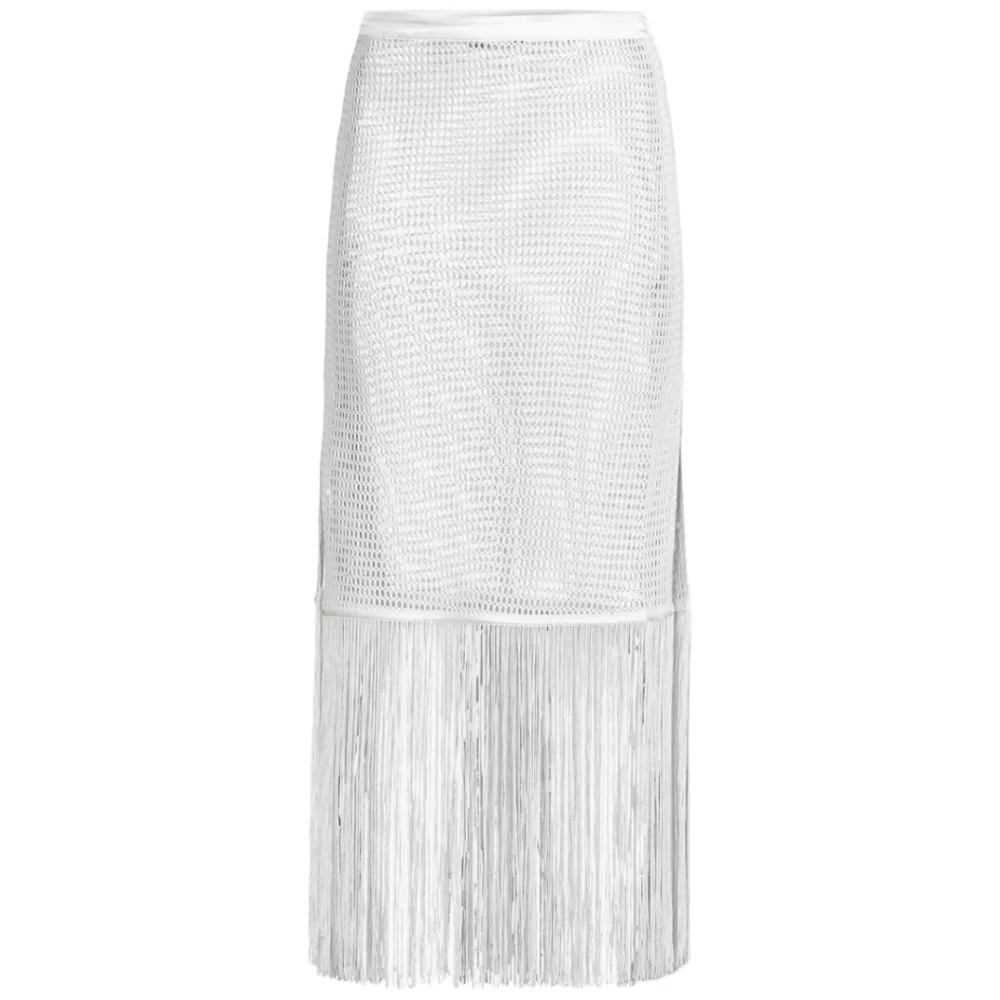 My Beachy Side Camelia Maxi Skirt, Size Large, White, NWT